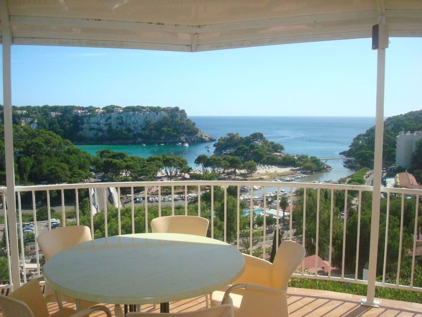 Terraza de los apartamentos Menorca Bonavista
